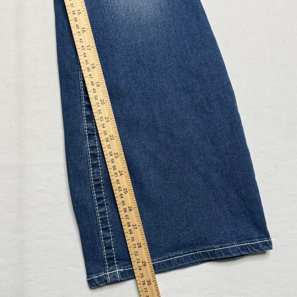 Y Jeans Embellished blue bootcut jeans rhinestone wing back pockets. Size: 7 / 8 - Picture 5 of 7